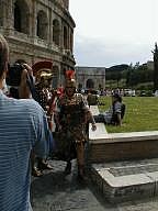 Roman soldiers at the Colosseum.